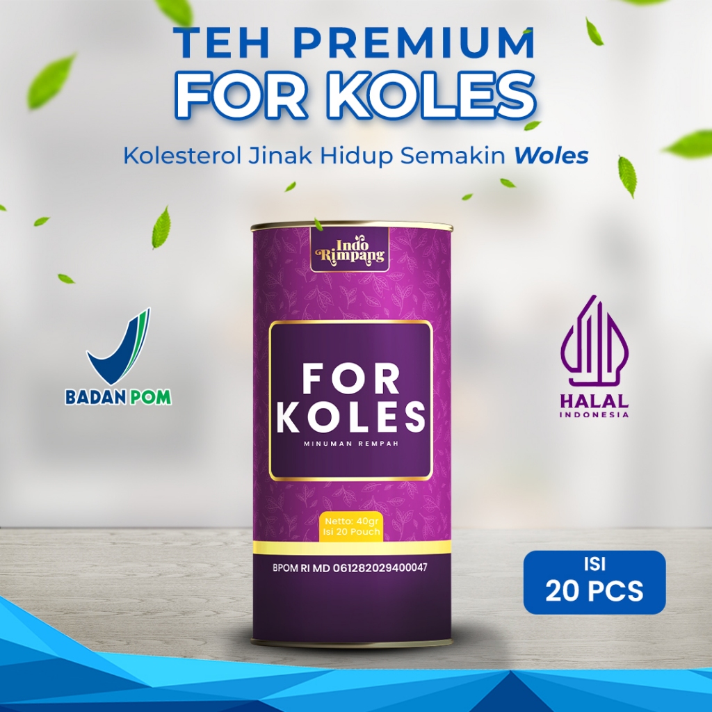 

FORKOLES Teh Herbal Jaga Kolesterol For Koles | Isi 20PCS BPOM