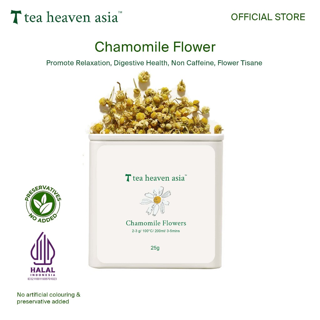 

Tea Heaven Pure Chamomile Tea Tin Canister 25gr