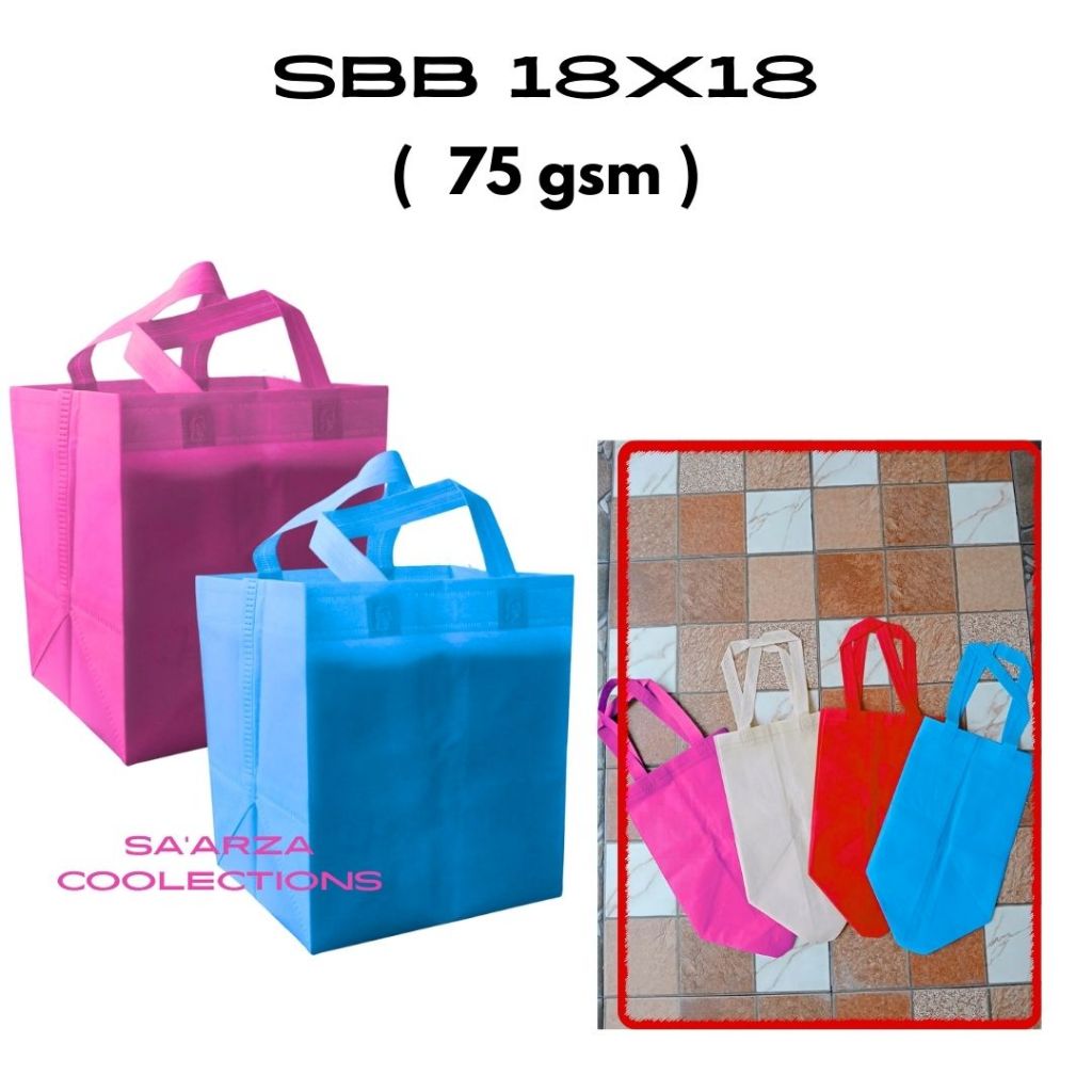 

( Isi 12pcs ) SBB 20X18X27 Tas Spundboond,Tas goodiebag, Tas Besek, Tas Belanja