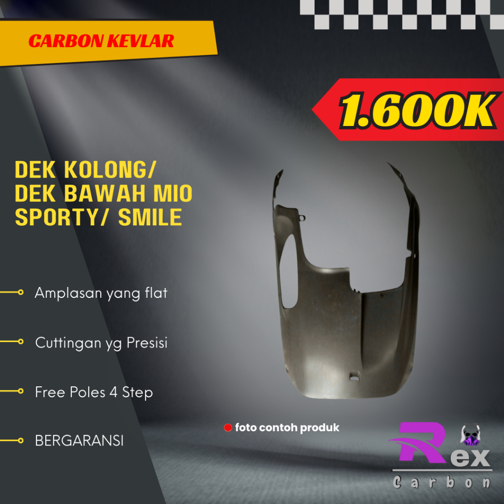 Dek Kolong/ Dek Bawah Mio Sporty Mio Smile Carbon Cevlar/ Karbon Kevlar