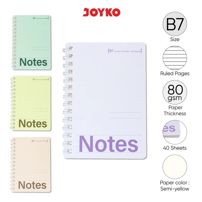 

Ruled Notebook Diary Agenda Buku Catatan Bergaris Joyko NB-742 B7