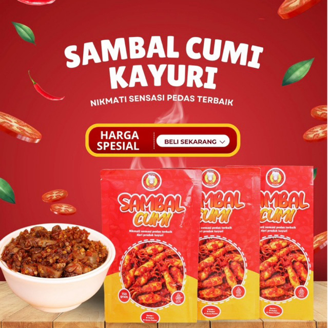 

SAMBAL CUMI KAYURI PEDAS GURIH SIAP SAJI