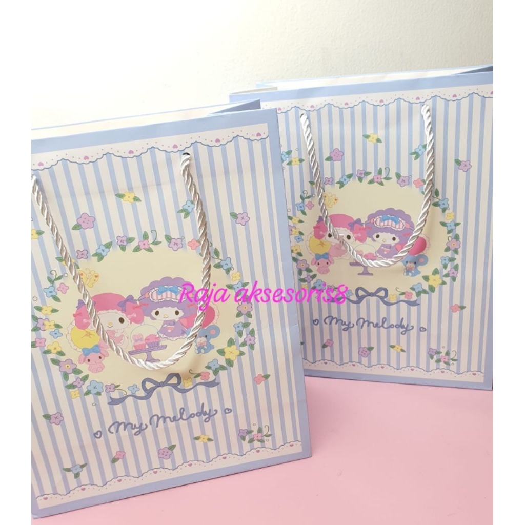 

PAPPER BAG GIFT CUTE MY MELODY / PAPPER BAG KADO UKURAN SEDANG / PAPPER BAG MY MELODY