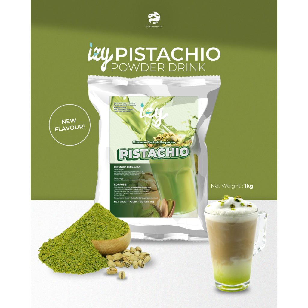 

IZY Pistachio Powder 1 KG | Bubuk Instant Premium Kacang Pistachio