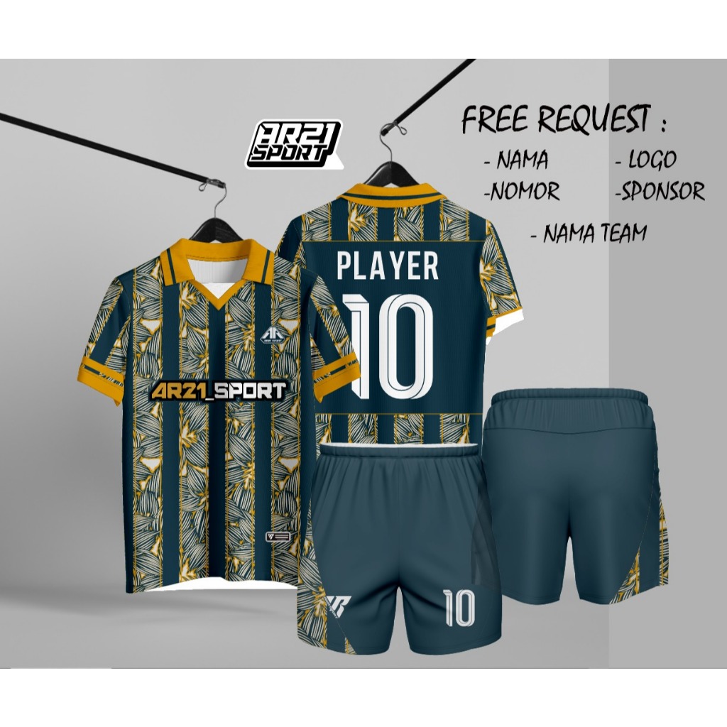 AR21sport Jersey Stelan Futsal sepakbola Minisoccer Fullprinting bahan tebal adem recomended