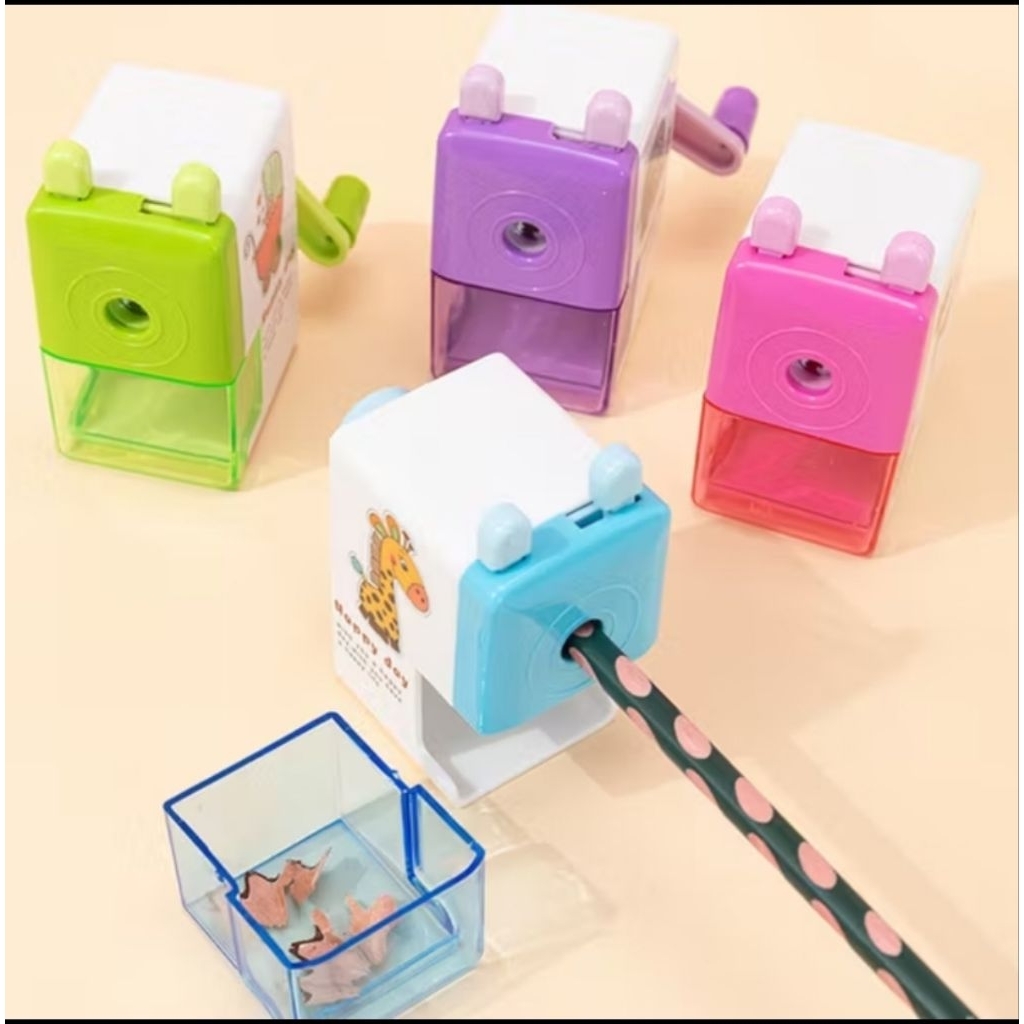 

Rautan Serutan Pensil Pusat Gaya Kartun SharpenerRautan Meja Kecil