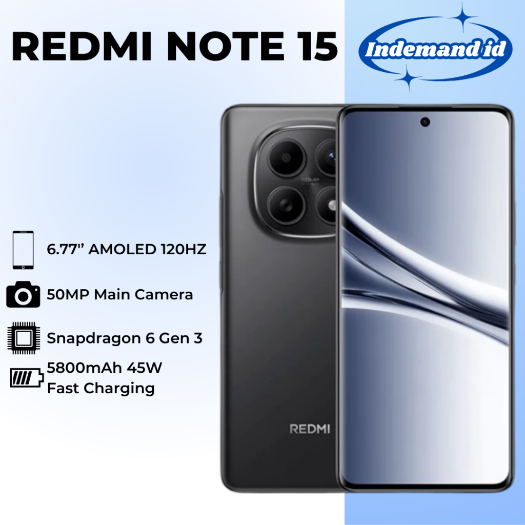 Redmi Note 15 5G 6.77'' AMOLED 120HZ Snapdragon 6 Gen 3 5800mAh 45W