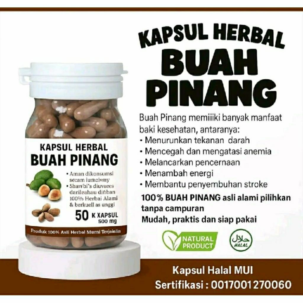Kapsul Buah Pinang original herbal