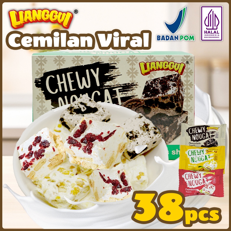 

Lianggui - Nougat Halal [Coklat/Mangga/Cranberry] Snack Viral Cemilan Anak & Keluarga Best Seller