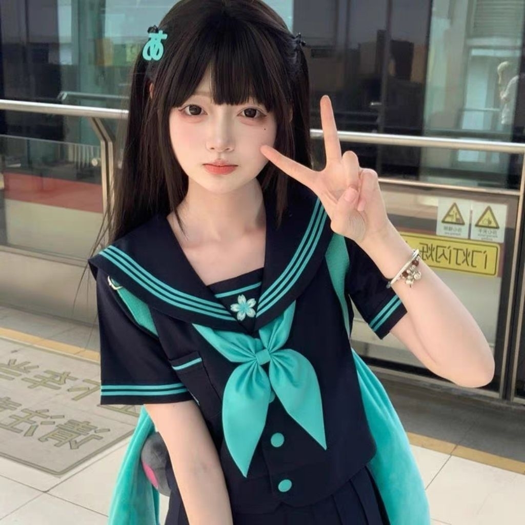 Aizu baju seragam sekolah murah jepang cosplay kawaii 012