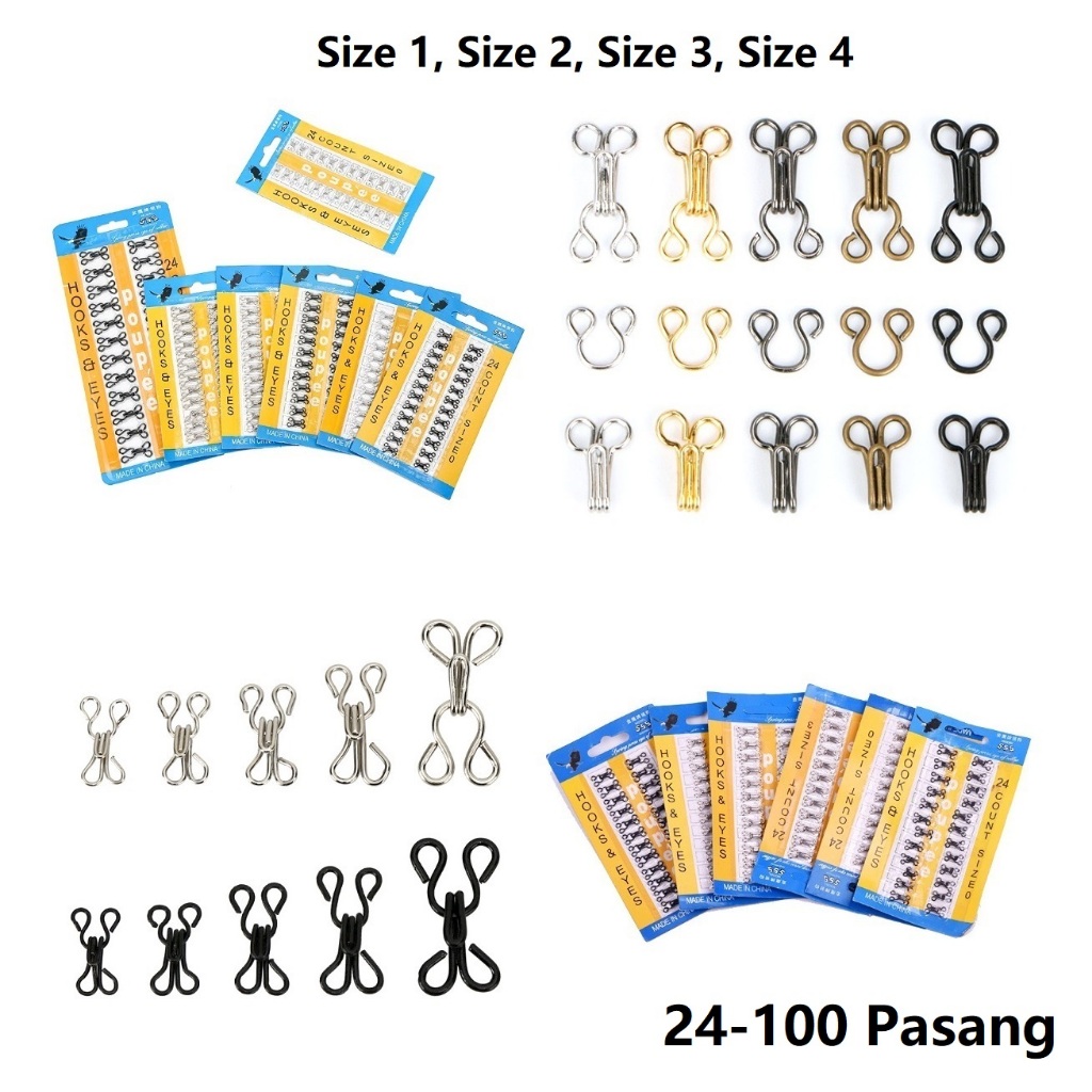 Kancing Pengait Bra & Kebaya/Kancing Kait Bra & Kebaya Harga/24-100 pasang