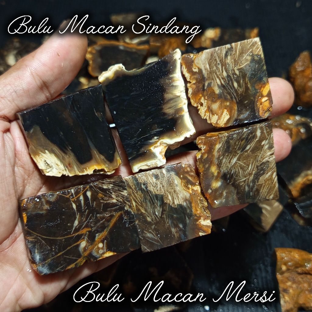 Batu bulu macan sindang/batu bulu macan mersi natural/bongkahan batu bulu macan/batu akik
