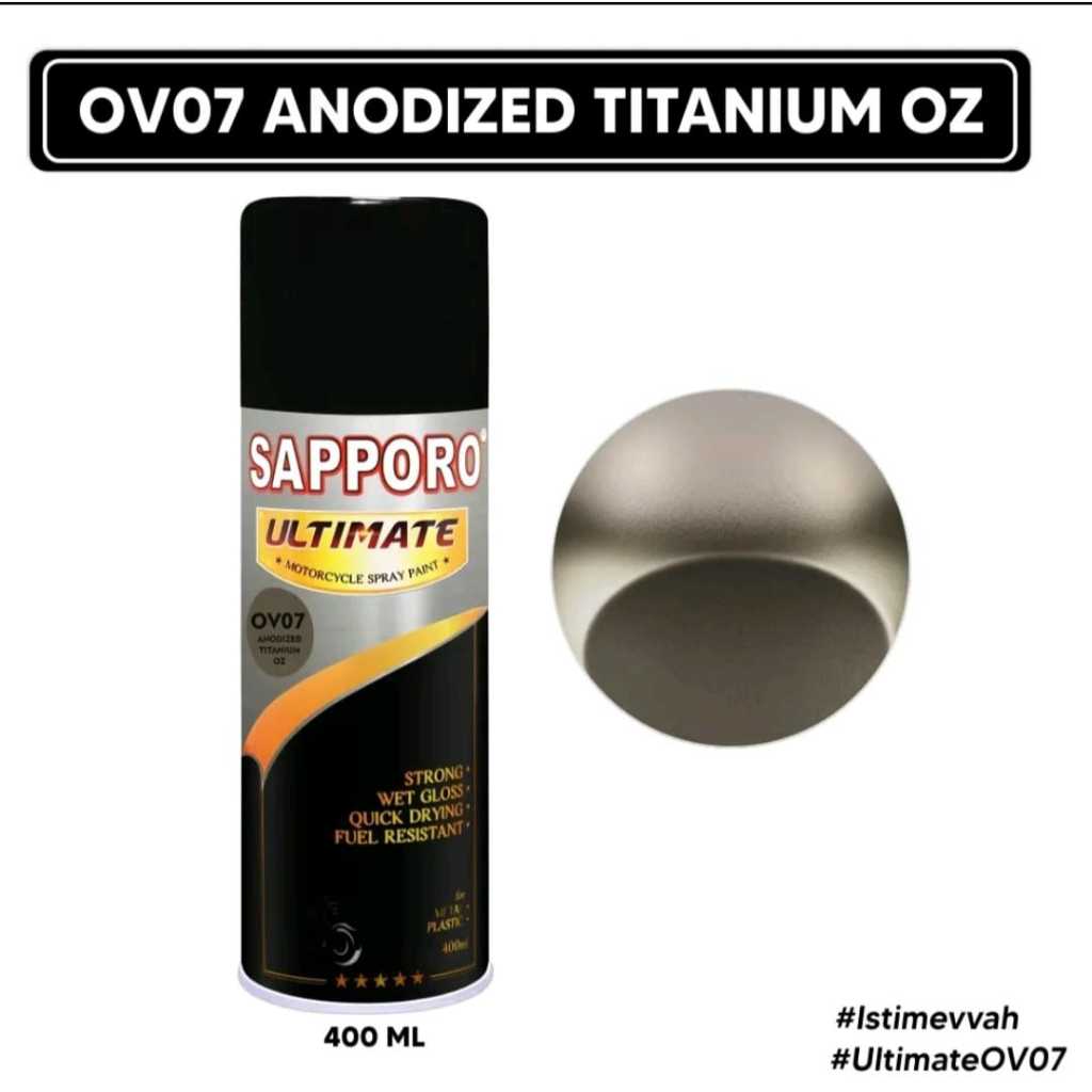 Sapporo Ultimate || Anodized Titanium || Anodized Grey || Cat Semprot Aerosol