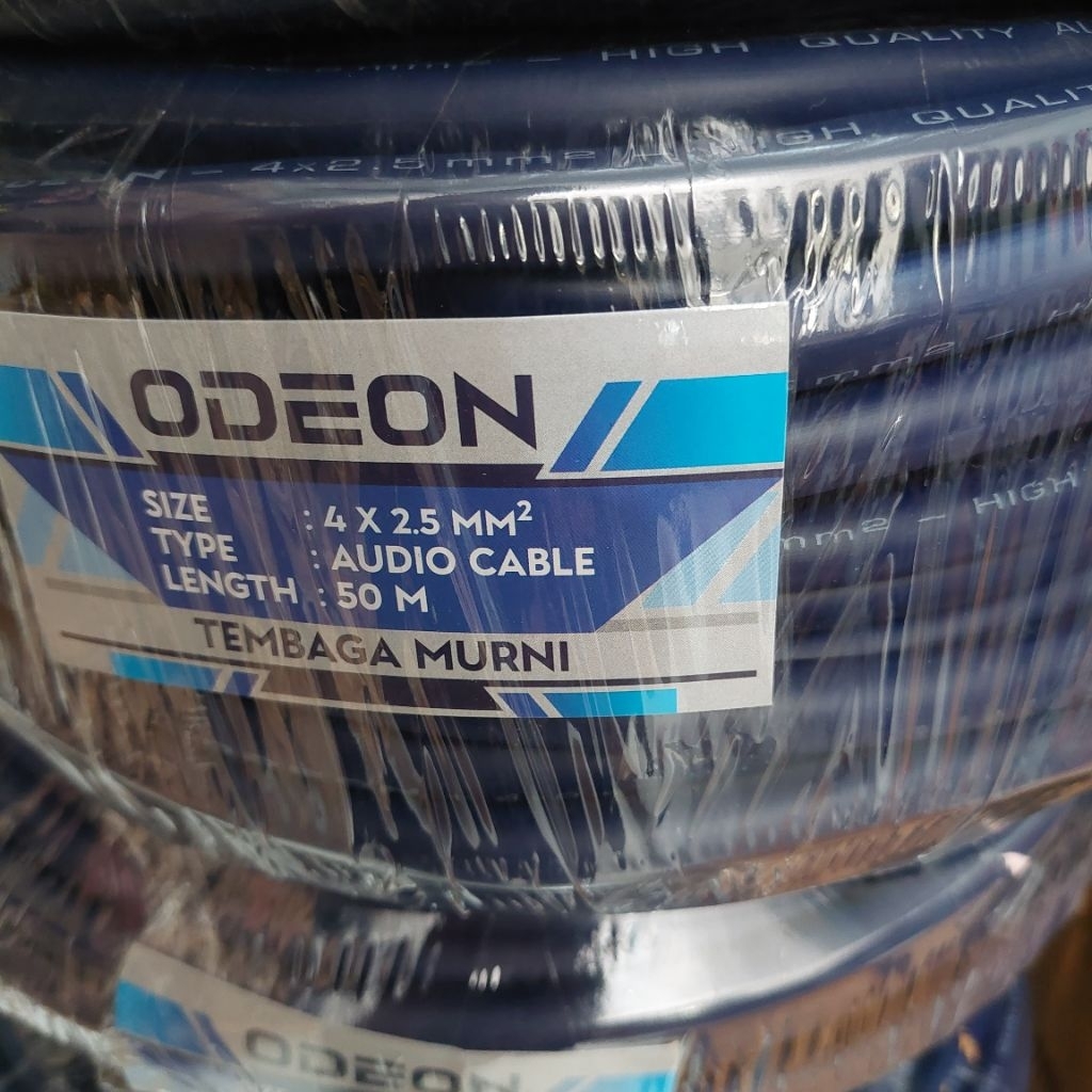 kabel 4x2.5 mm odeon 50 meter warna dark blue original kabel speaker 4x2.5