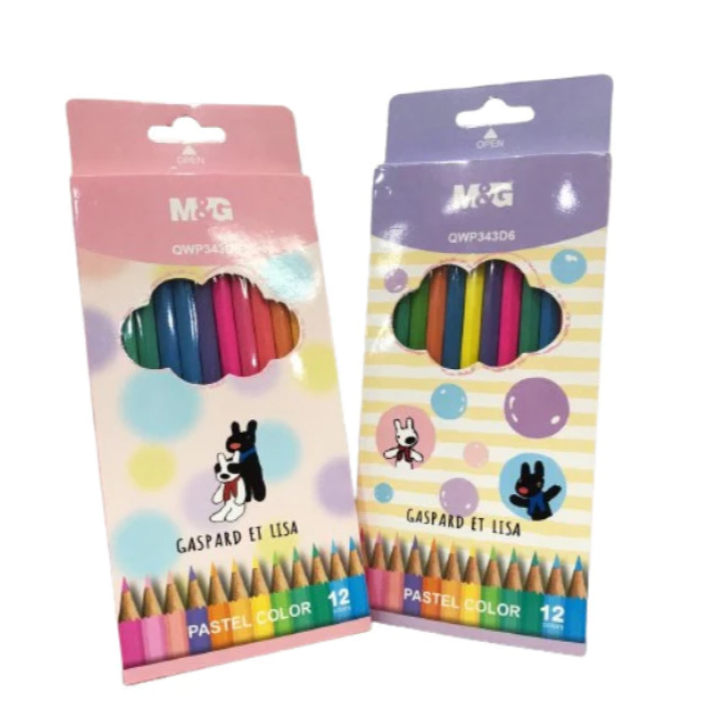 

M&G Pensil 12 Warna Gaspard et Lisa | Pastel Color QWP343D6