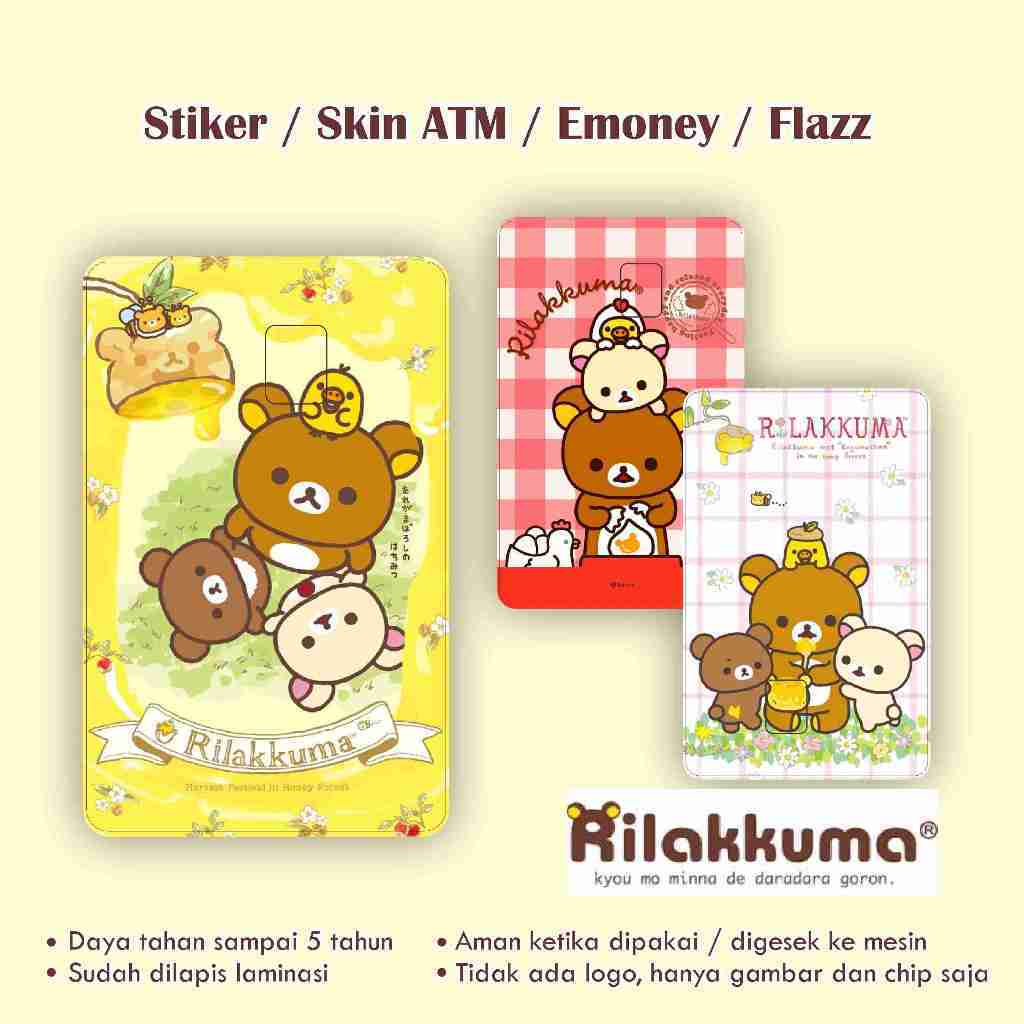 

Stiker ATM Rilakkuma / Garskin / Skin Kartu ATM / Emoney / Flazz