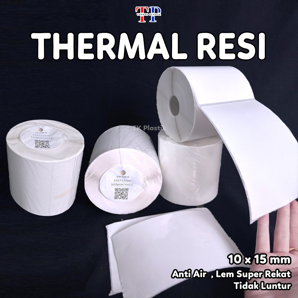 

[1 ROLL] Label Resi 100x150 Kertas Thermal Stiker Goldwin isi 500 Kualitas Premium Anti Luntur