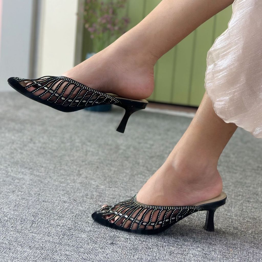 Papeza - Sandal Wanita 7cm / Heels Wanita Laser / Sandal Heels Wanita Wedding