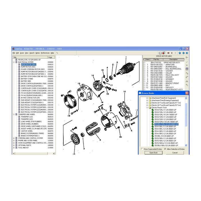 Forklift EPC Spare Part Elektronik Komatsu Forklift 2010