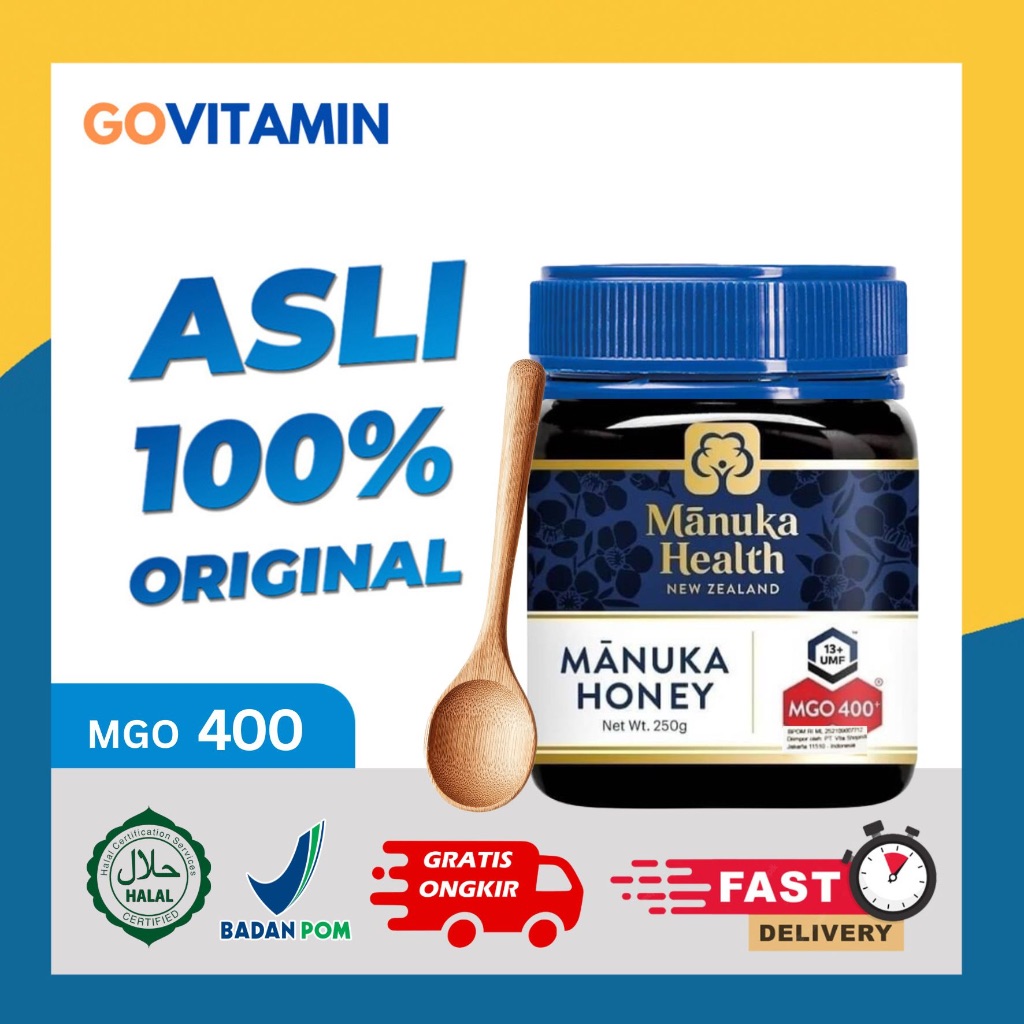 

Manuka Health MGO 400 / UMF 13 (250g) - madu Manuka Honey New Zealand (BPOM)