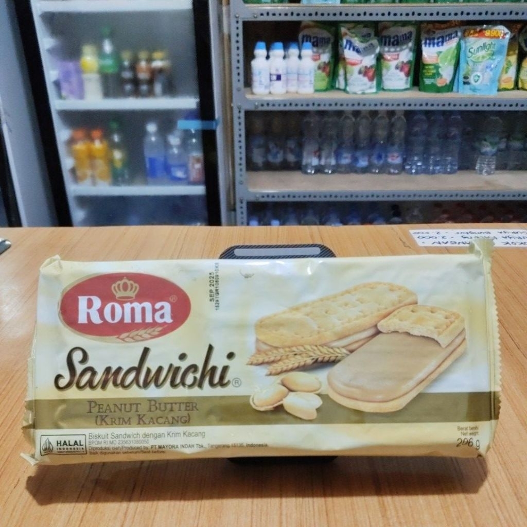 

Roma kelapa sandwich l peanut butter krim kacang 206gr