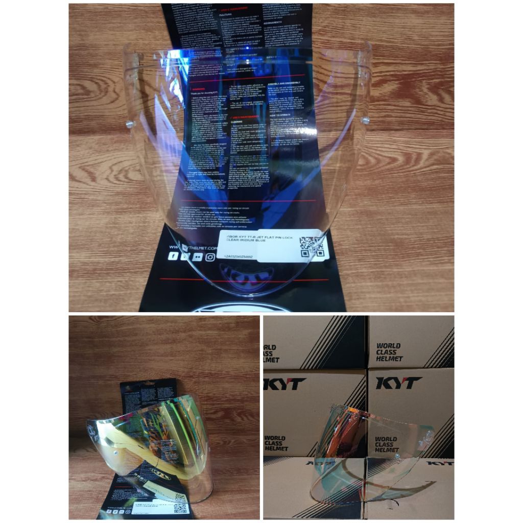 Kaca helm kyt ttr jet / kyt nfj original