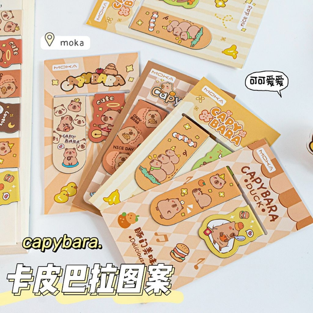 

(PG007) 2PCS Capybara magnetic bookmark / Pembatas buku karakter / Jepitan Buku