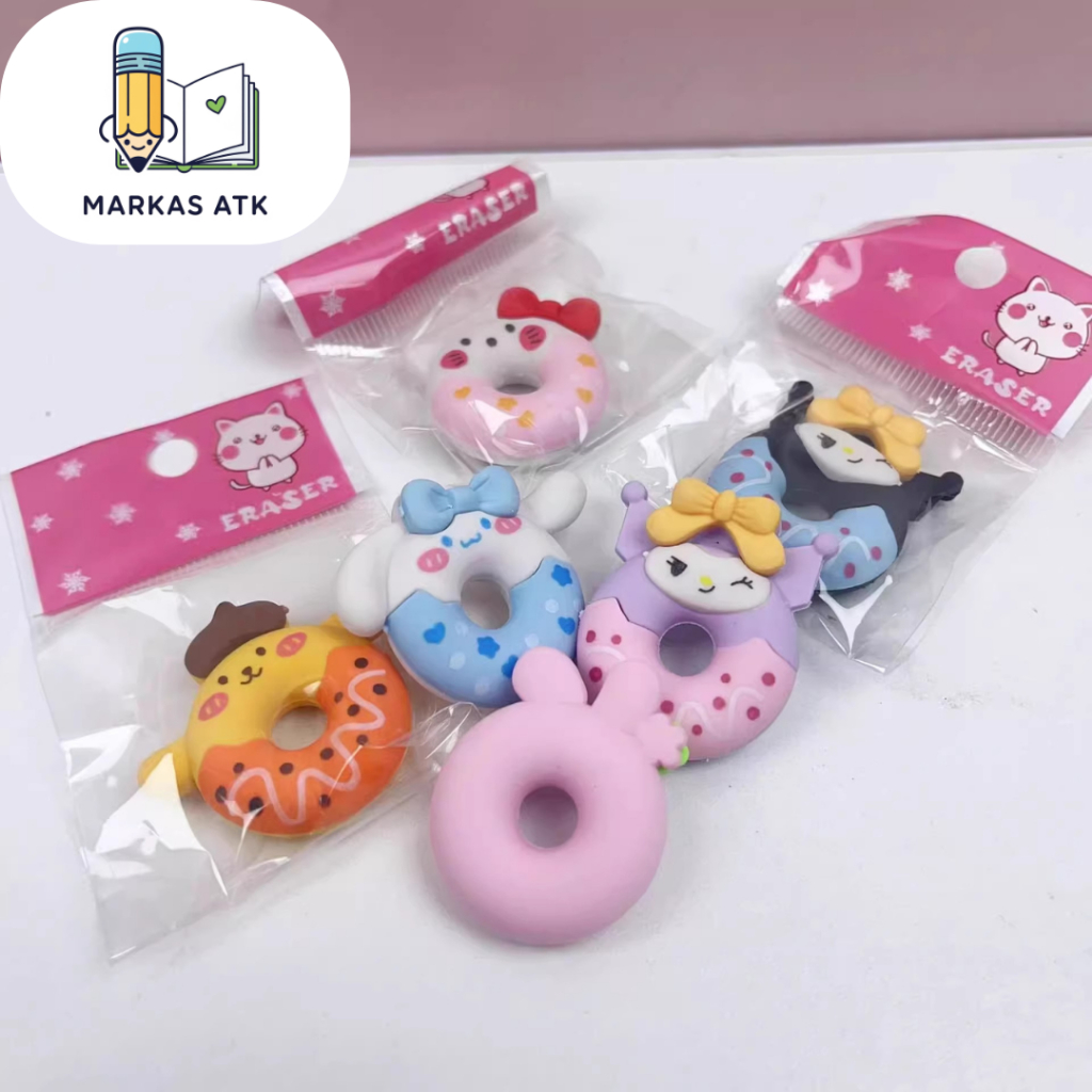 

Penghapus Bentuk Donat Sanrio 3D Karakter Kuromi Cinnamoroll My Melody Miniatur Makanan Lucu Untuk Kado Hampers Souvenir Isian Goodie Bag Anak ATK Sekolah Murah COD