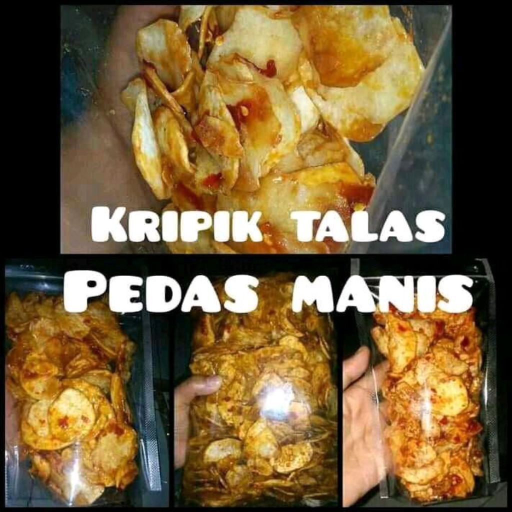 

keripik talas bestak pedas manis/kripik puldes