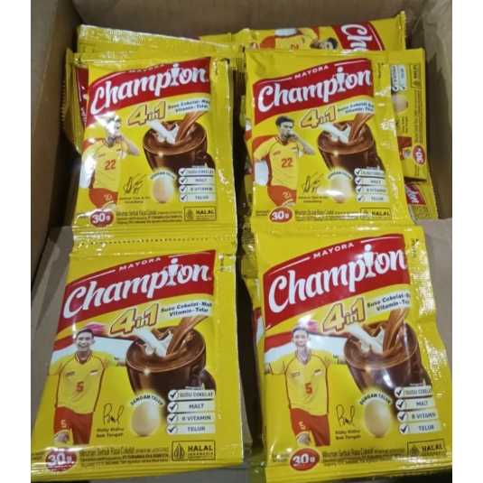 

(READY) susu Champion renceng Susu Coklat Kemasan @30gram, 1 renceng isi 10 pcs
