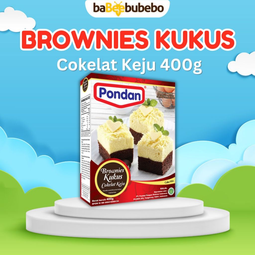 

Pondan Brownies Cokelat Keju Kukus 400g
