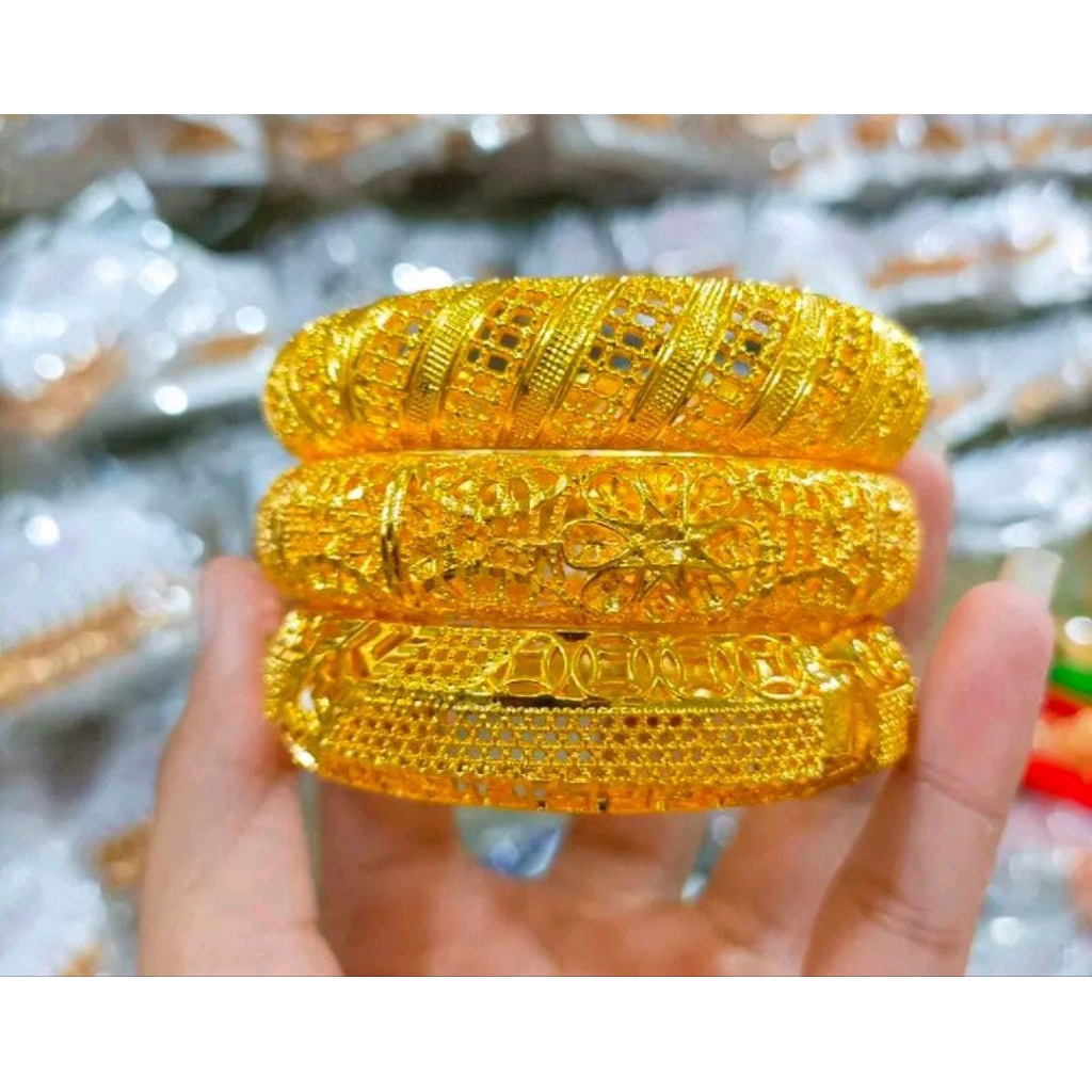 GELANG BANGKOK BUNGA KENDARI PERHIASAN BANGKOK TERBARU LAPIS EMAS 24K