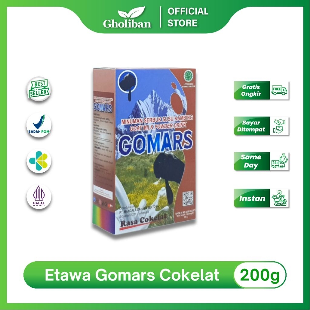 

Susu Kambing Etawa GOMARS Coklat 200g Susu Tinggi Nutrisi