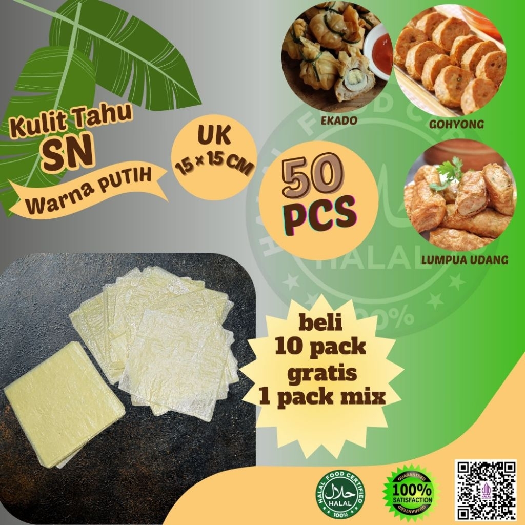 

Kulit Tahu | Kembang Tahu | Uk 15cm×15cm