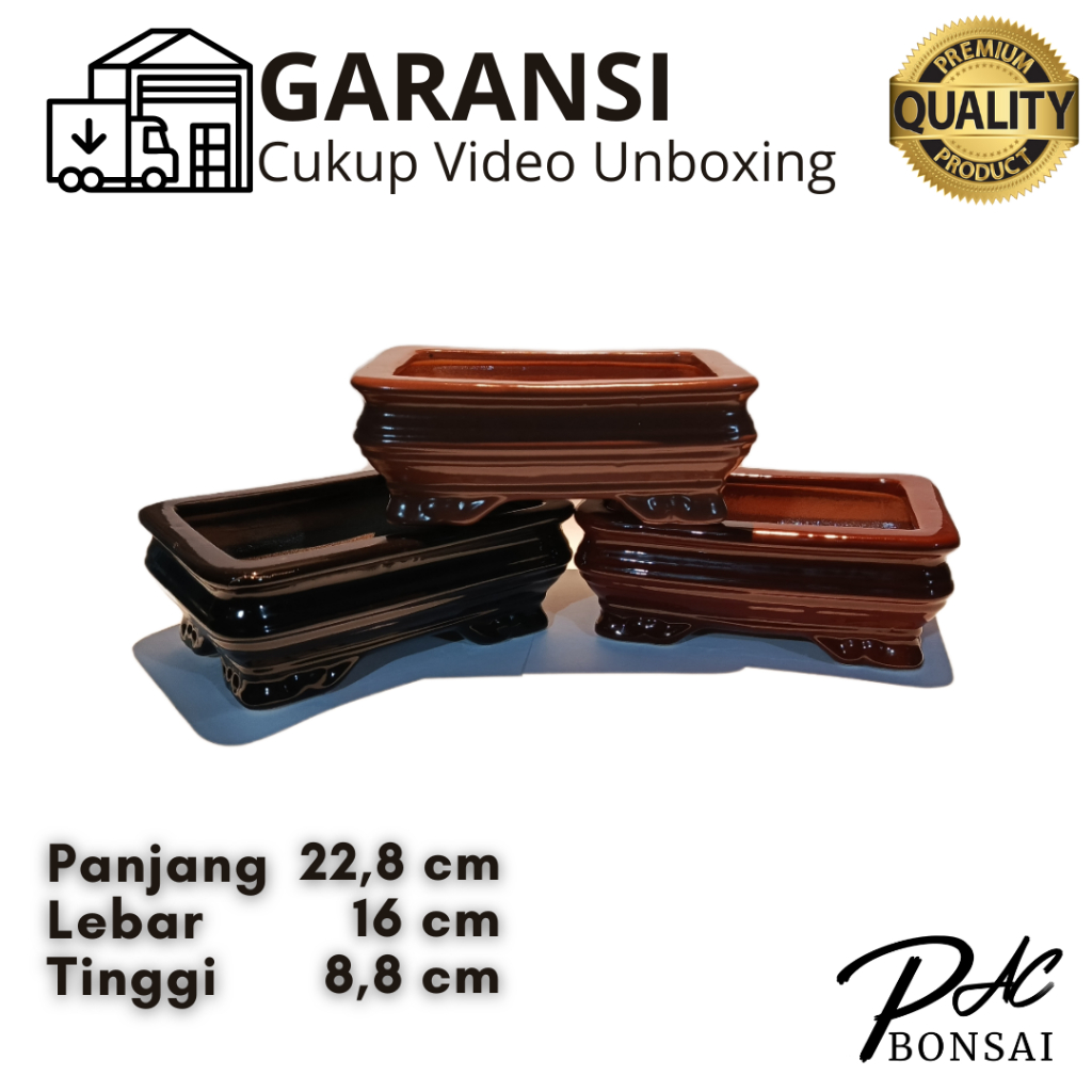 PREMIUM Pot Keramik Bonsai | Sukulen | Kaktus | Adenium dengan Harga Spesial