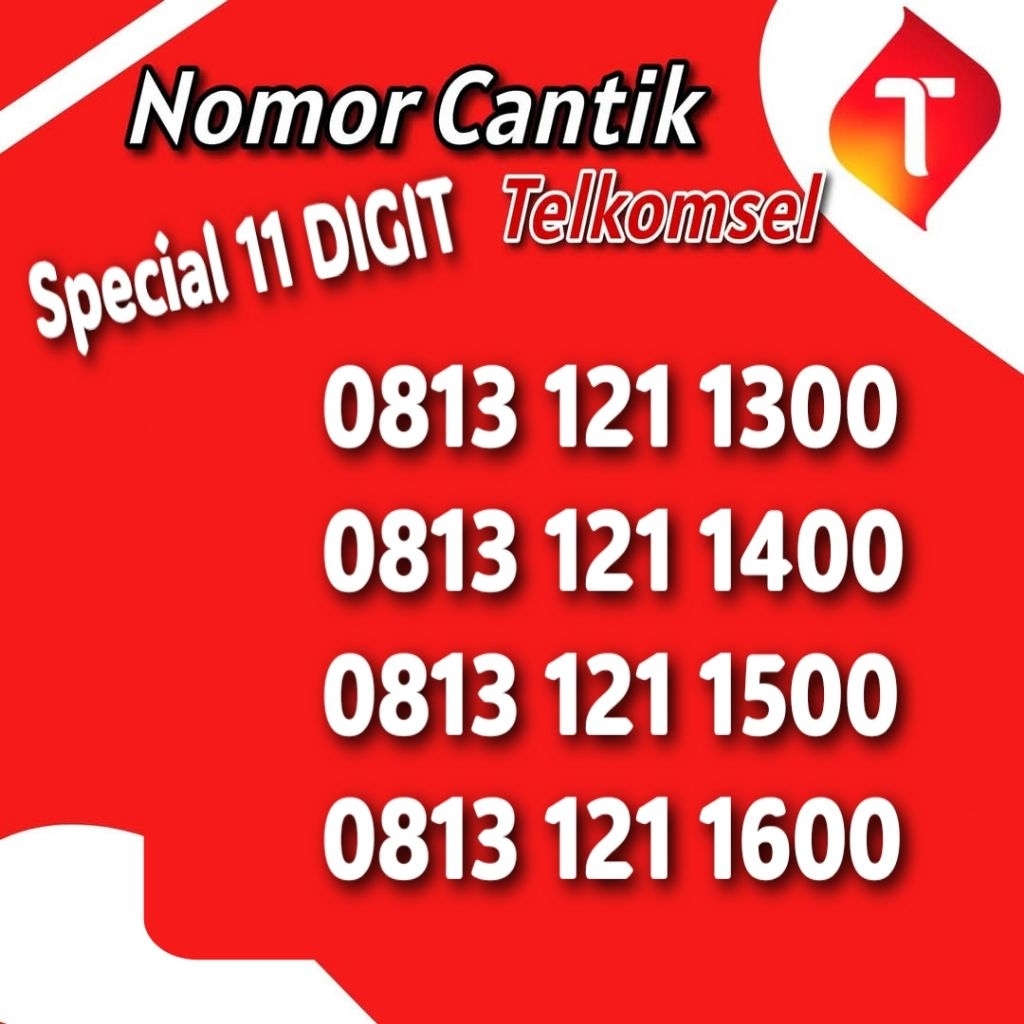 Nomor cantik Telkomsel 11 angka simpati 11 digit ratus ratus