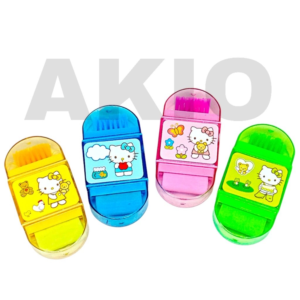 

Rautan Pensil Putar 3 In 1 Karakter HELLO KITTY LS-607 Penghapus Lucu Serutan Asahan Meja