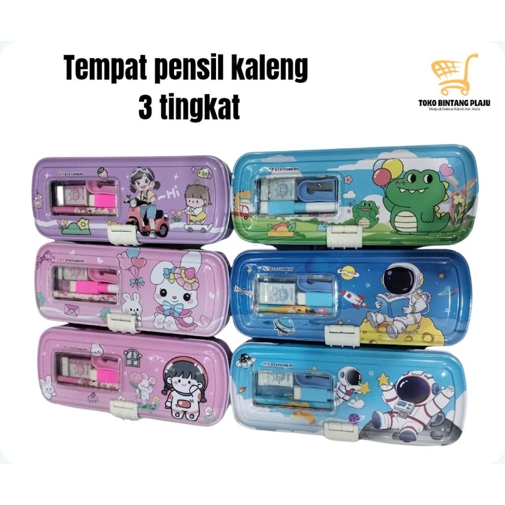 

TEMPAT PENSIL KALENG 3 TINGKAT FREE ALAT TULIS