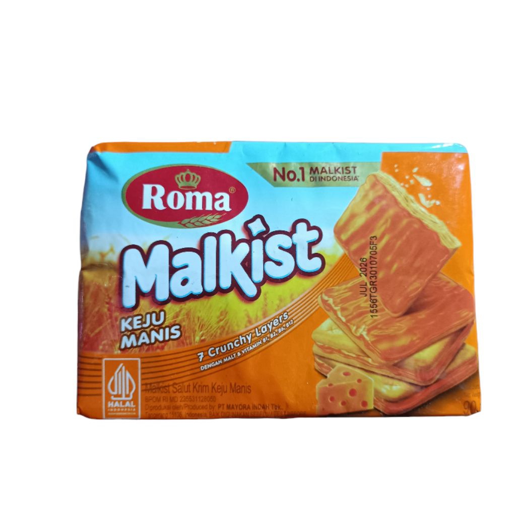 

Roma Malkist Rasa Keju Manis Malkis Crackers 90