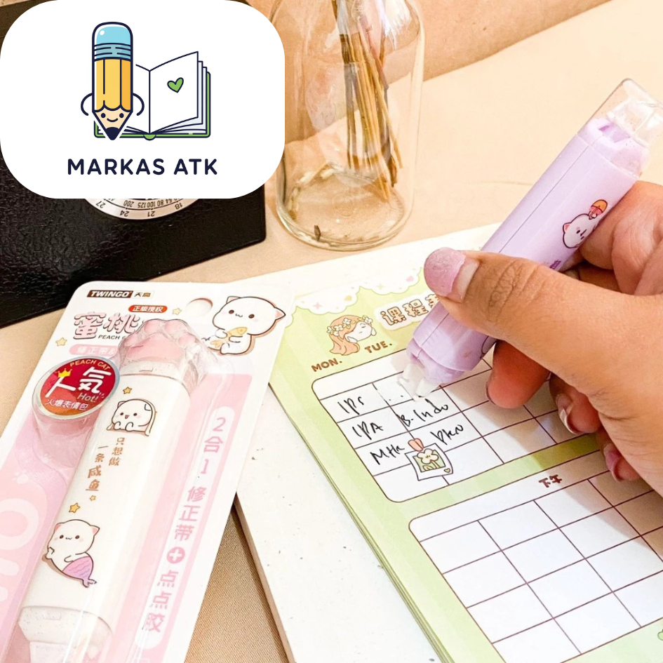 

Correction Tape dan Lem Kertas 2in1 Twinggo Bentuk Cakar Kucing Lucu Tipex Kertas & Glue Tape Roll ATK Sekolah Kantor Unik Murah COD