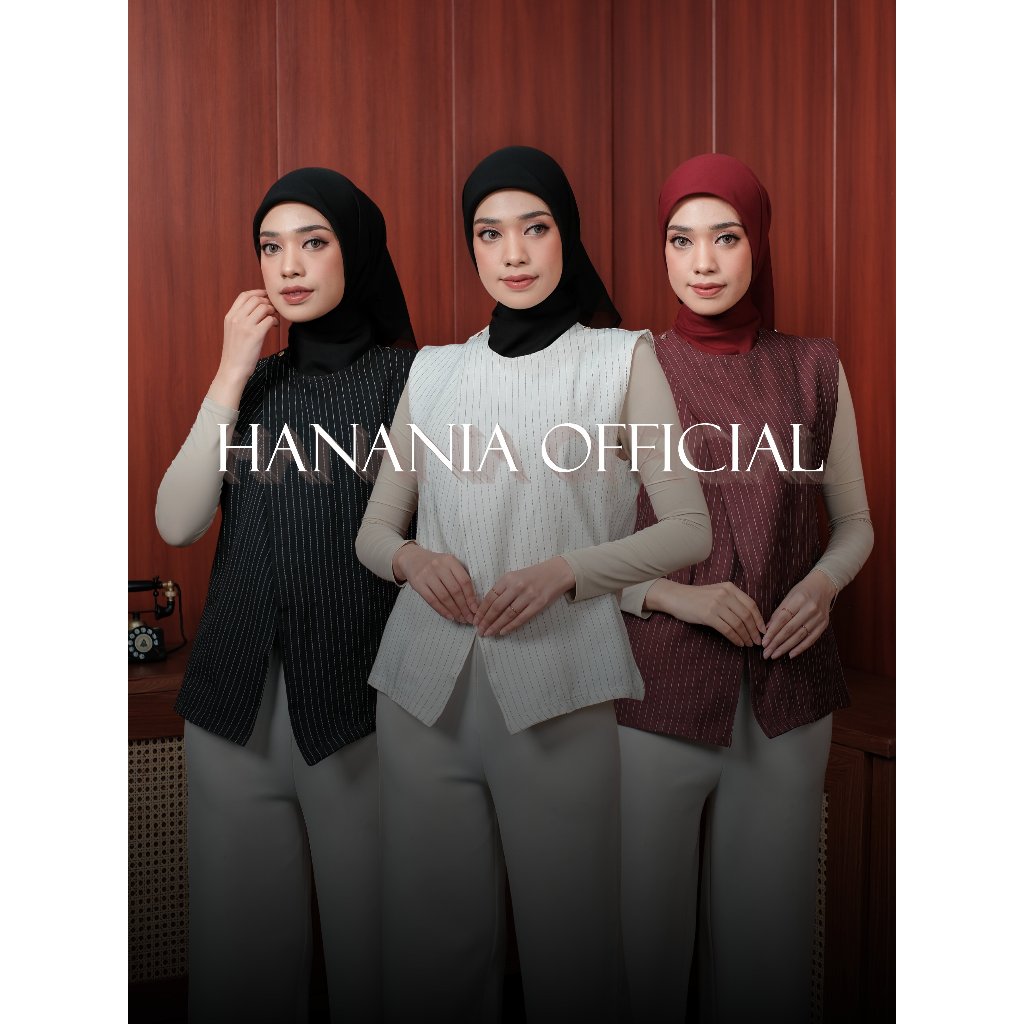 ayesha vest semi woll - outer wanita - atasan wanita - outer vest semi woll