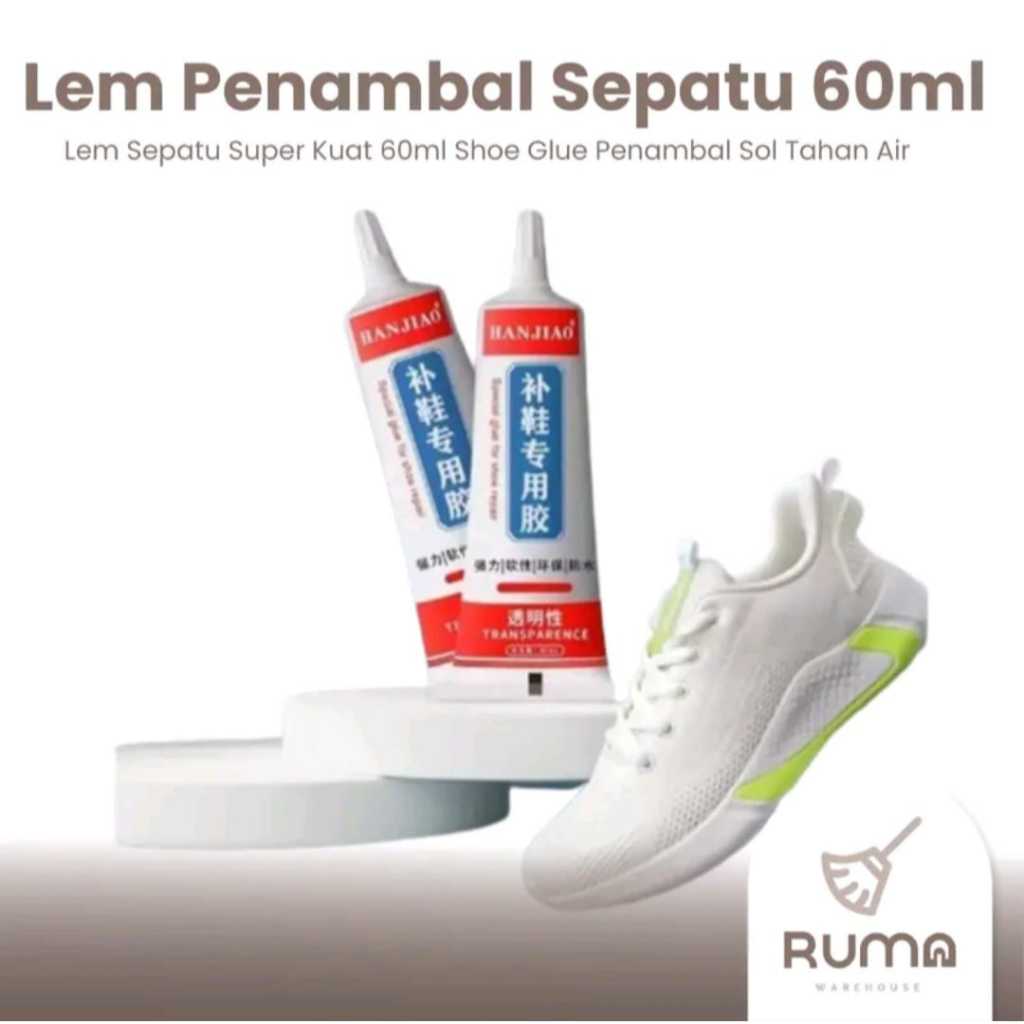 Lem Sepatu Super Kuat 60ml Han Jiao Penambal Sol Tas Sendal Tahan Air / Lem Sepatu Super Kuat