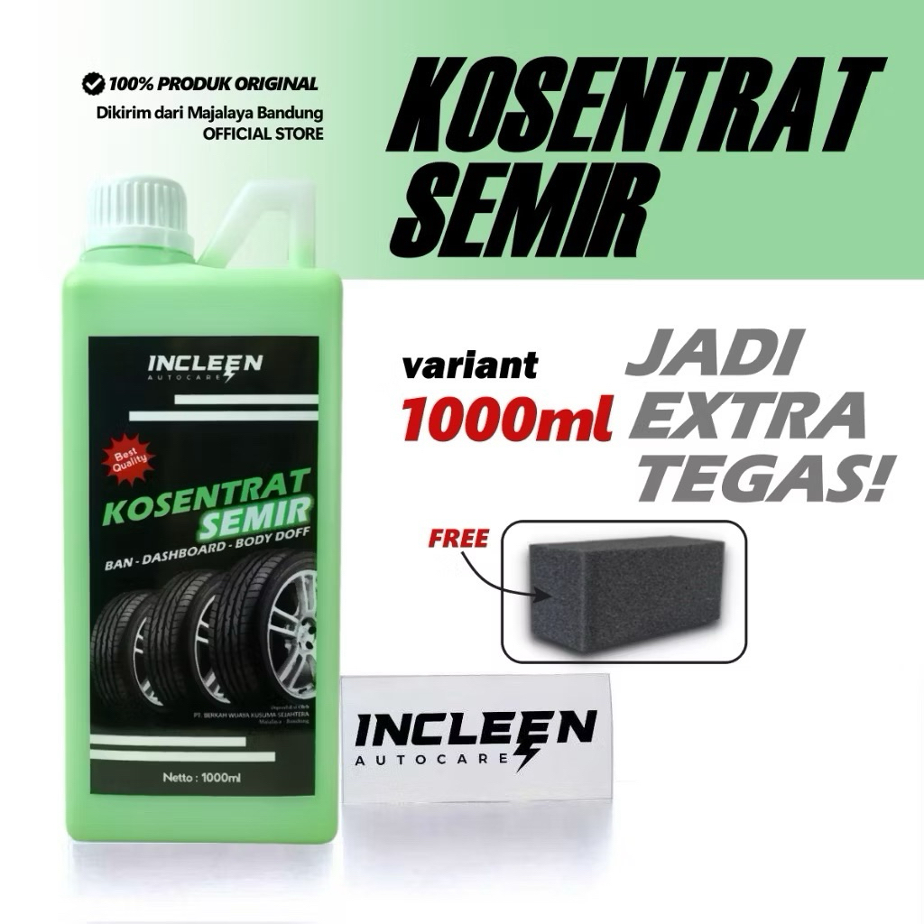 KOSENTRAT SEMIR 1 Liter by INCLEEN Autocare || Semir Ban Semir Jok Semir Dashboard Semir Dootrim Sem