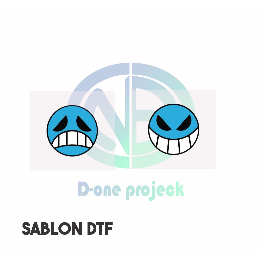 

Sablon Setrika DTF gambar logo dan kartun one piece ACE