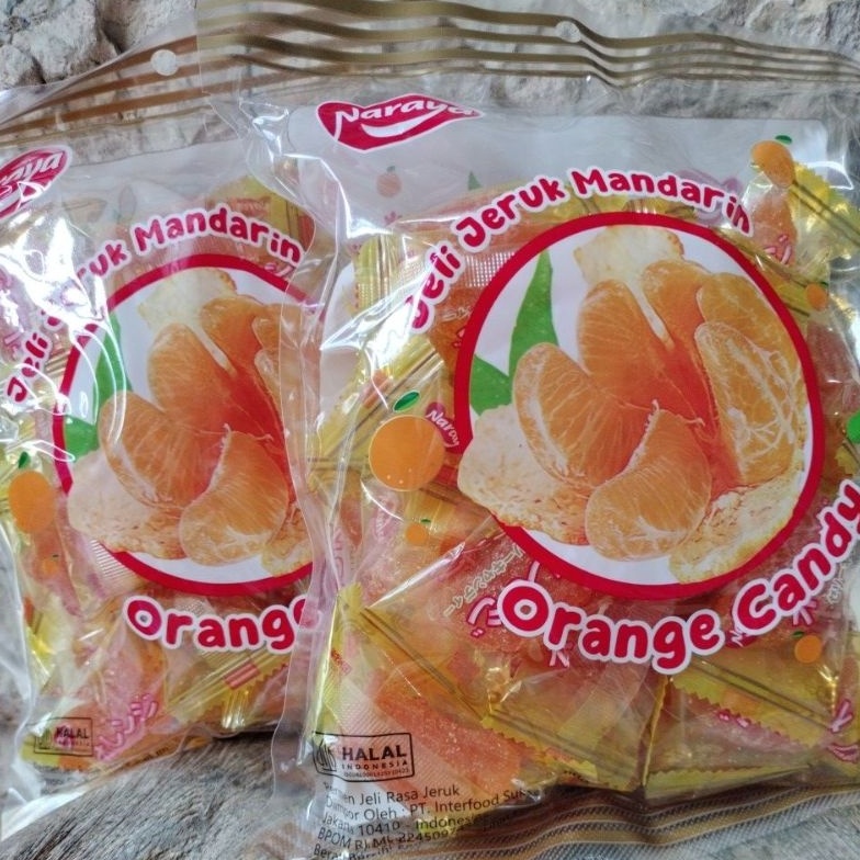 

Terlaris ORANGE CANDY DA JI DA LI PERMEN JERUK JELLY 5 Gram NARAYA