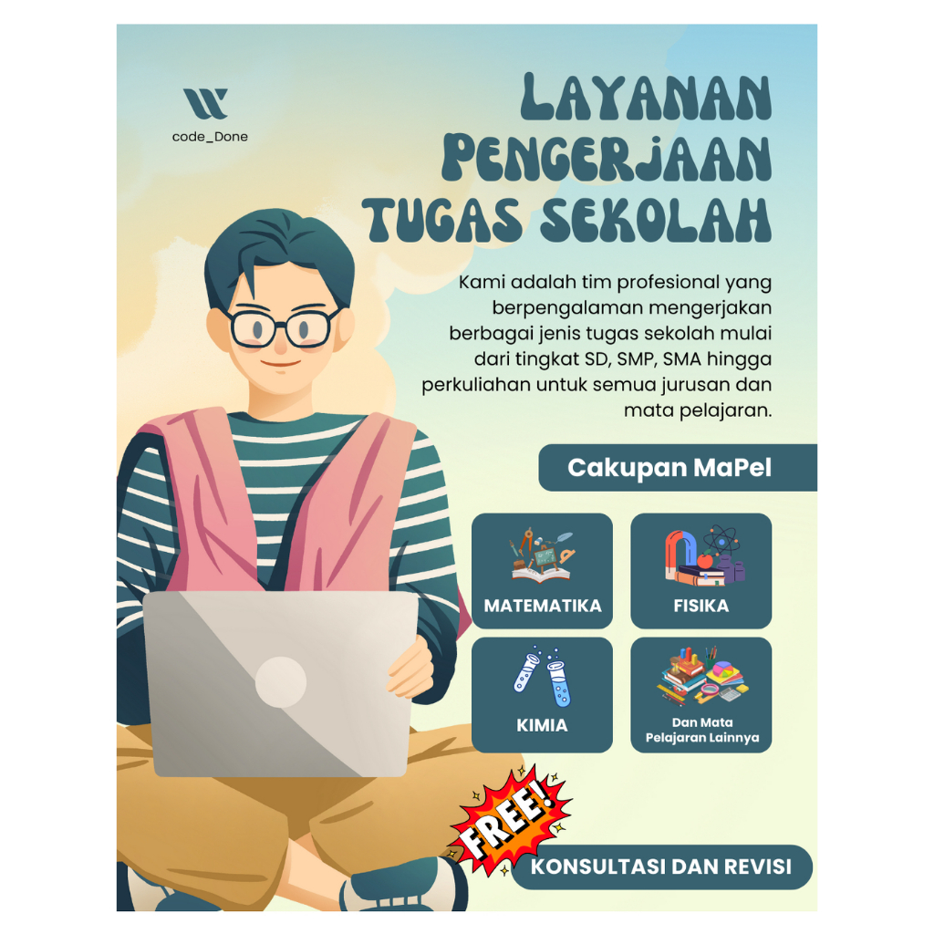 Layanan Bantuan Belajar Sekolah dan Kuliah | Privat Online Semua Mata Pelajaran