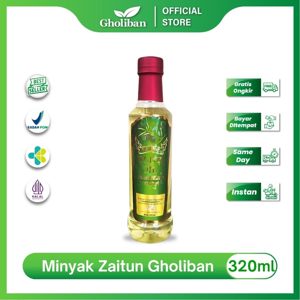

Gholiban Minyak Zaitun 320ml Extra Virgin Olive Oil