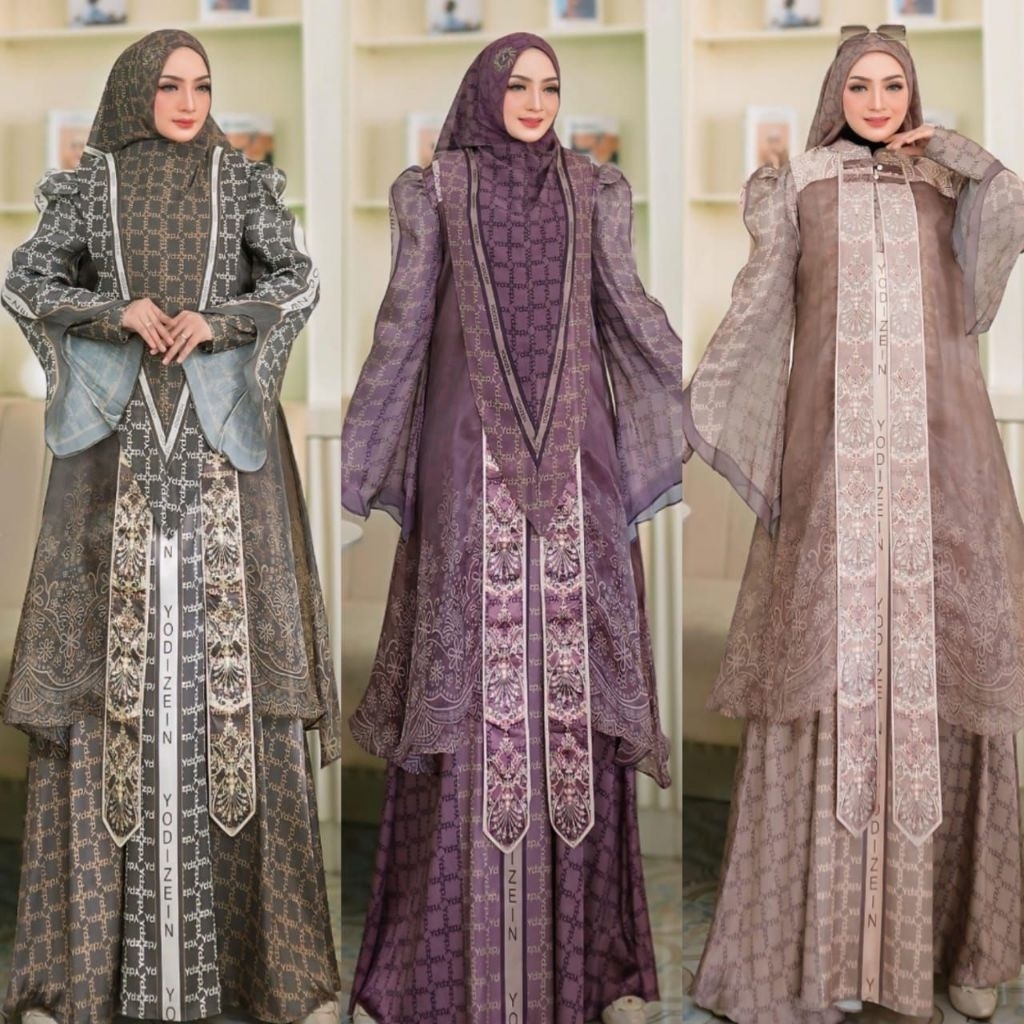 Arcadia Series by Yodizein || Dress Set Hijab Scarft & Khimar