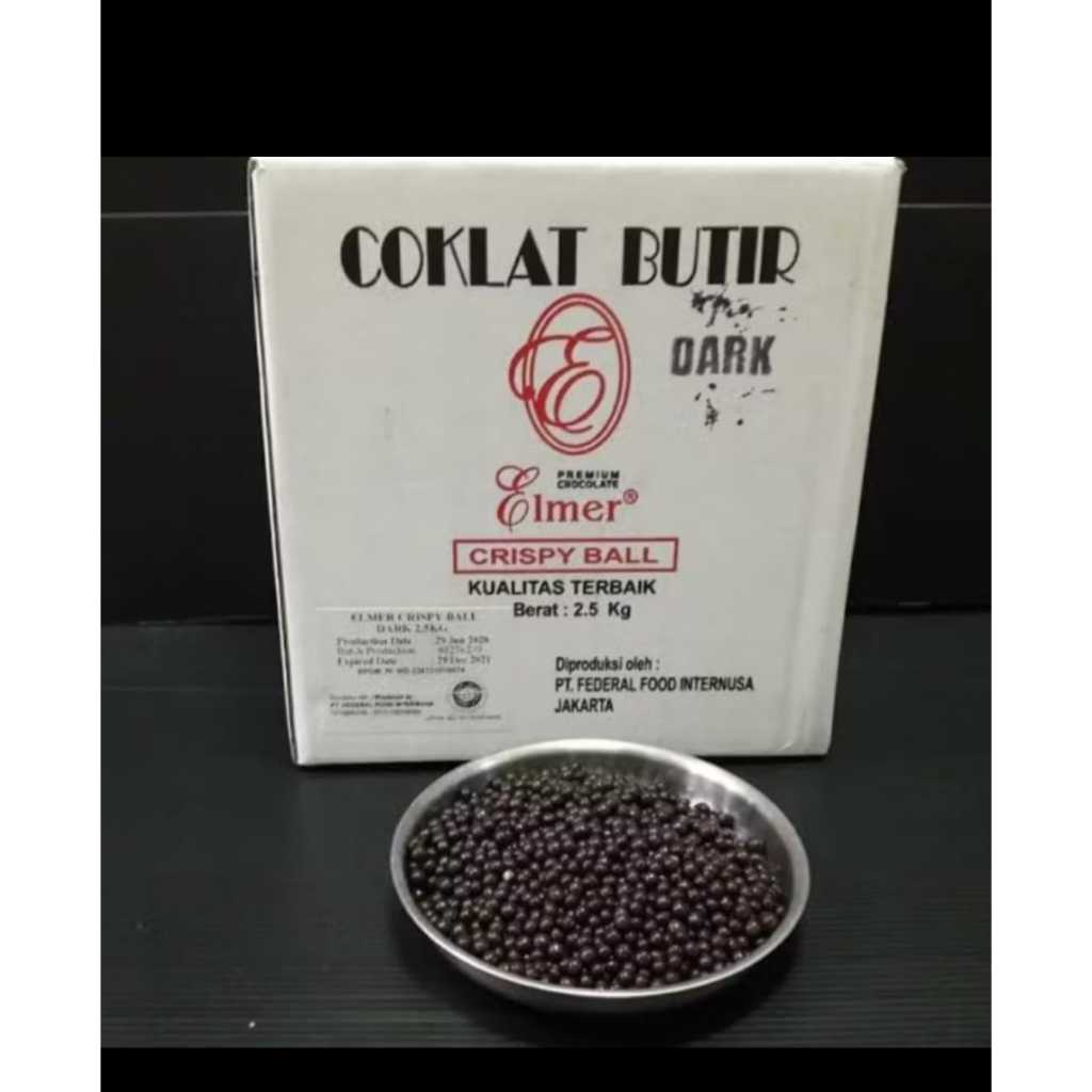 ELMER CRISPY BALL DARK CHOCOLATE KEMASAN REPACK / COKLAT BUTIR ELMER REPACK