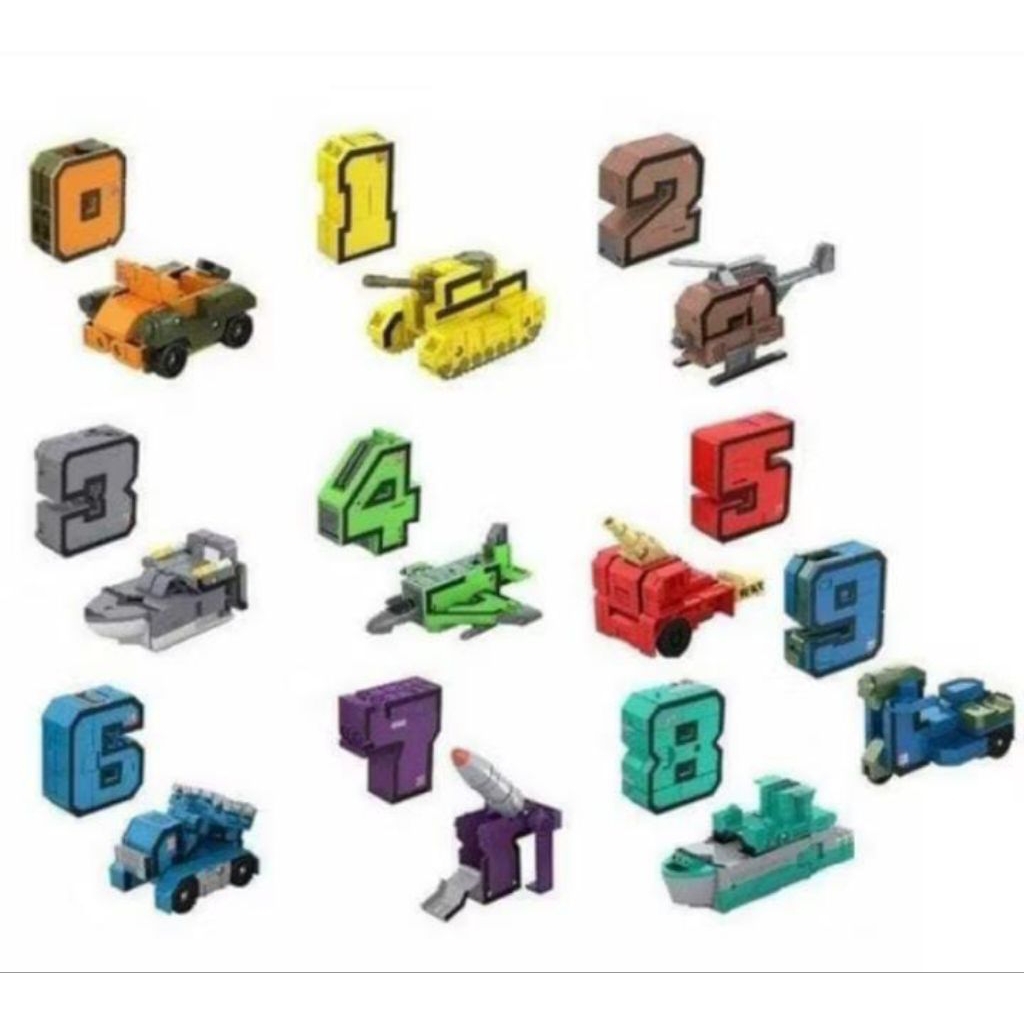 EMCO POCKET MORPHERS SERIES SATUAN BLOK UBAH BENTUK TRANSFORMASI NUMBER NOMOR ANGKA MENJADI ROBOT MA